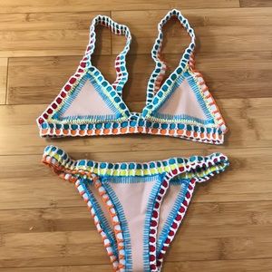 KIINI crochet swim top(M) and bottom(S)
